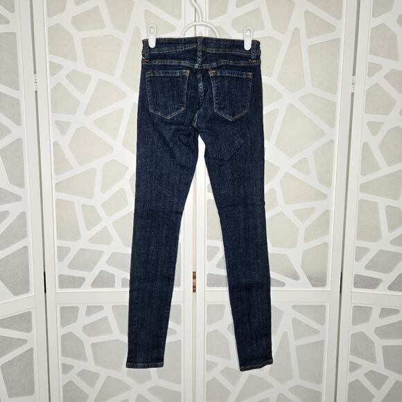 Eunina Dark Wash Maxwell Low Rise Super Skinny Jeans Womens 3 Y2K Preppy Skater - Picture 3 of 5
